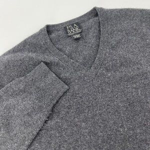 Jos. A.Bank Traveler's Collection Mens Large 100% Cashmere V-Neck Sweater